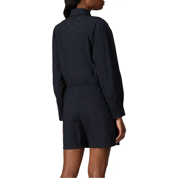 Maison Margiela Long Sleeve Romper in Black - Picture 2 of 10